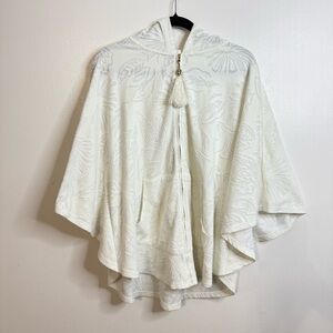 Lilly Pulitzer Beach Cover White With Tassel Terry Size Large Swim Cover Up
